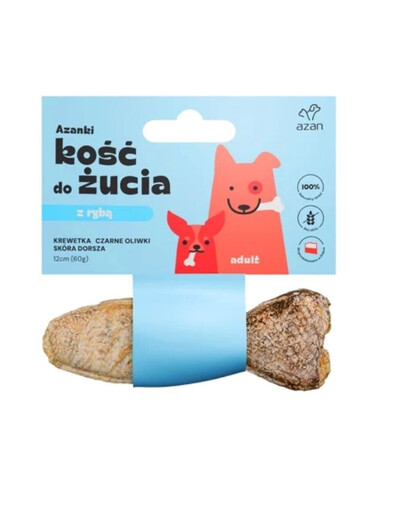 Kość z krewetką Rybka dla psa 12cm