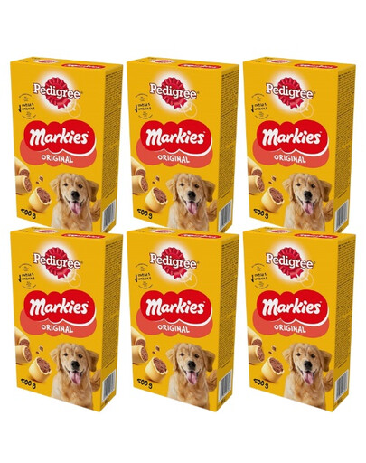 PEDIGREE Markies Original 6x500g chrupiące ciasteczka dla dorosłych dla psów