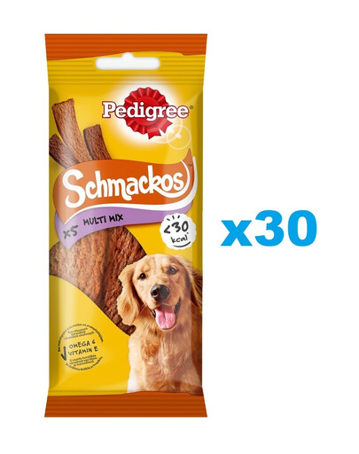 PEDIGREE Schmackos Multi Mix 30x36 g przysmaki w formie pasków dla psa z wołowiną