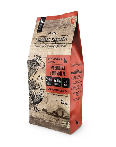 Wołowina z indykiem chrupki L 20 kg
