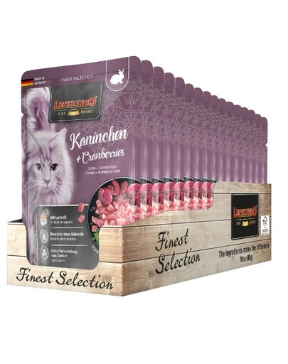 LEONARDO Finest Selection Królik z żurawiną 16x85 g