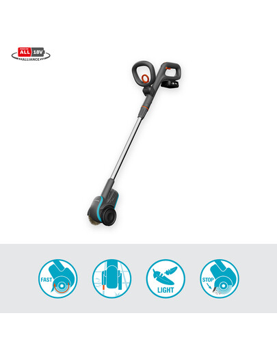 GARDENA Akumulatorowa szczotka do fug 1800/18V P4A z akumulatorem
