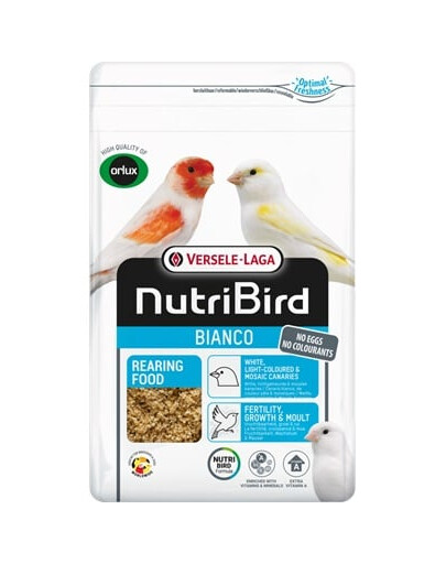 NutriBird Rearing Food Bianco 1kg suchy pokarm jajeczny dla białych ptaków