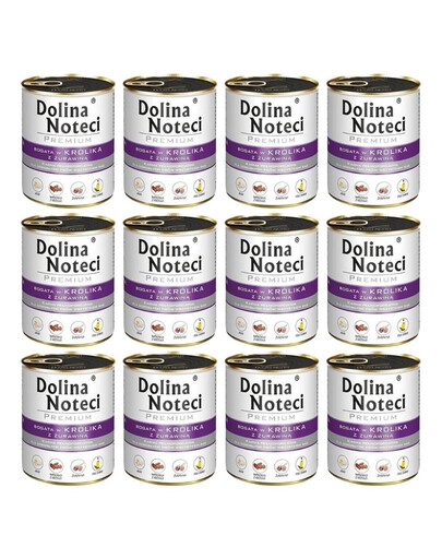 DOLINA NOTECI Premium Bogata W Królika Z Żurawiną 12x800g