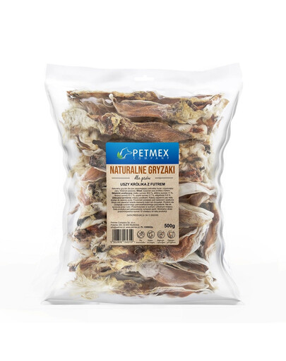 Uszy Królika z futrem 500g