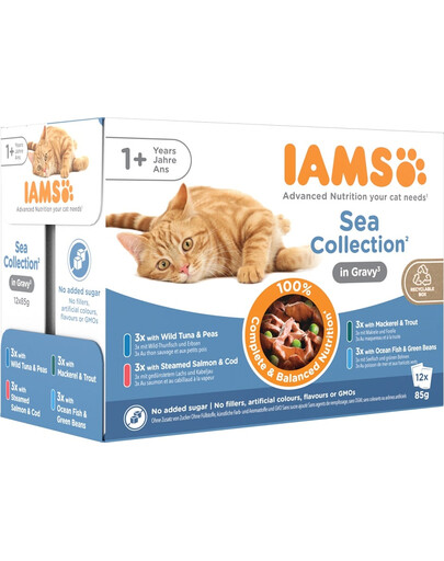 IAMS Cat Delights Adult All Breeds Sea In Gravy Pouch 12x85 g