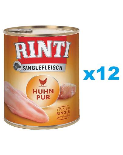 RINTI Singlefleisch Pure monoproteinowa karma dla dorosłych psów 12 x 800 g