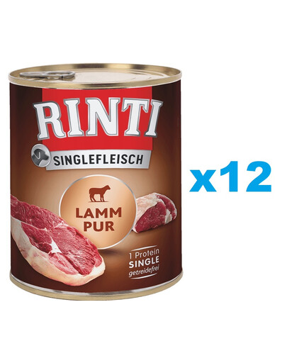 RINTI Singlefleisch Pure monoproteinowa karma dla dorosłych psów 12 x 800 g