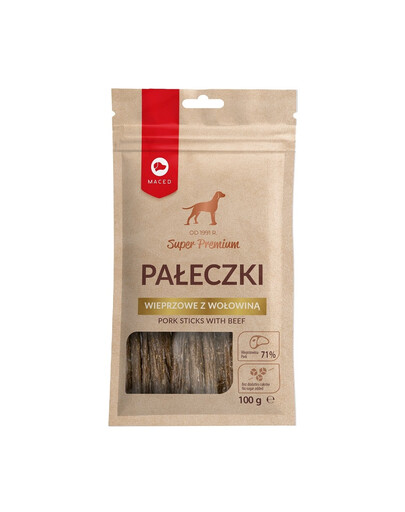 MACED Super Premium Pałeczki wieprzowe z wołowiną 100g