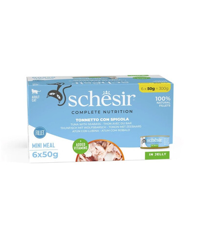 Tuńczyk z okoniem morskim w galaretce dla kotów 6x50g