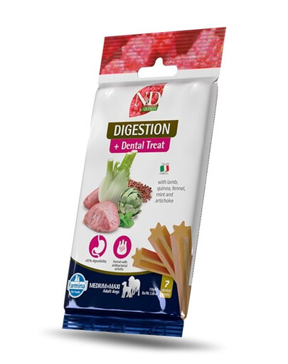 N&D Quinoa Dental Treat Digestion Medium/Maxi 100 g (7 szt) przysmak dentystyczny dla średnich i dużych psów
