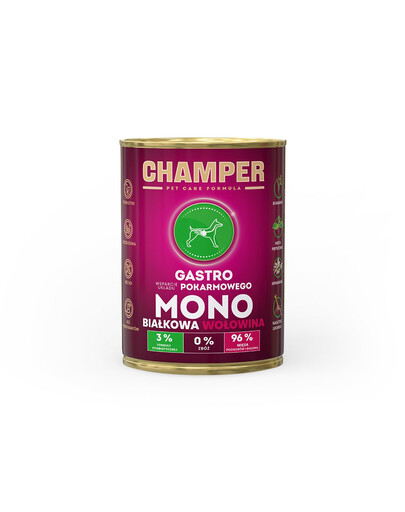 CHAMPER Gastro Boeuf Mono Protéine Croquettes pour chien 400 g