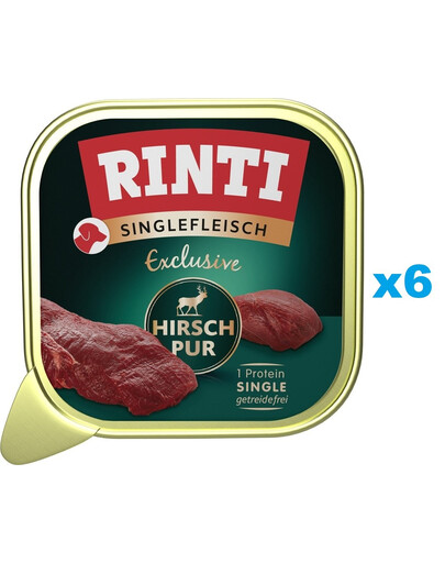 RINTI Singlefleisch Exclusive Venison Pure monobiałkowa karma z dziczyzną 6x150 g