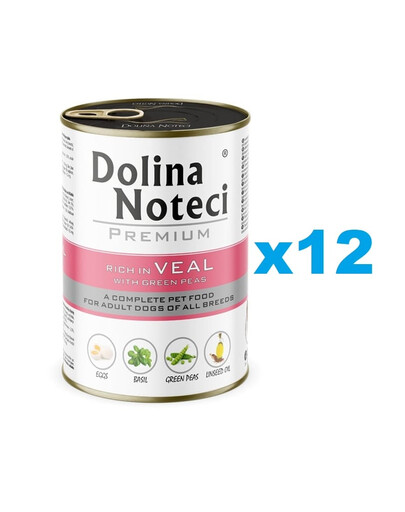 DOLINA NOTECI Premium Bogata w cielęcinę z zielonym groszkiem 12x400 g