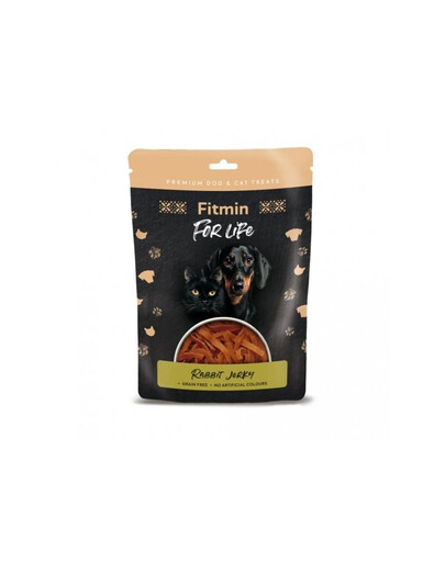 FITMIN For Life Rabbit Jerky Lapin en mini lamelles pour chiens et chats 70 g