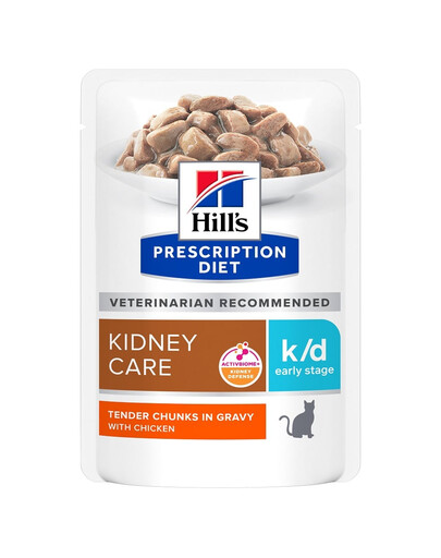 HILL'S Prescription Diet Feline k/d Kidney Care Early Stage au poulet 12x85 g