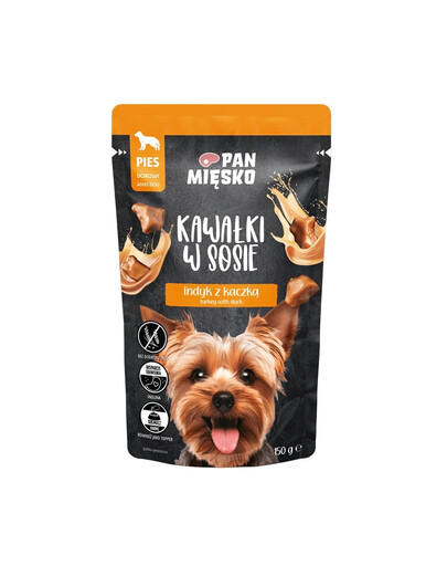 Kawałki w sosie Indyk z kaczką mokra karma dla psów 150 g