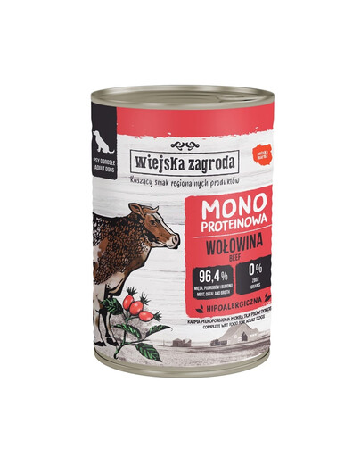 Monobiałkowa Wołowina mokra karma dla psów 400 g