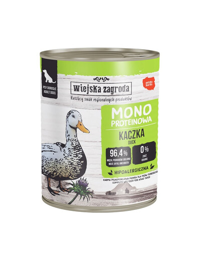 Monobiałkowa Kaczka mokra karma dla psów 800 g