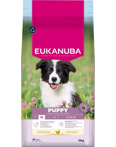 Puppy Medium Breeds Chicken 15 kg sucha karma dla szczeniąt ras średnich bogata w świeżego kurczaka