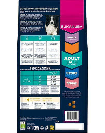 Adult Medium Breeds Chicken 3 kg sucha karma dla psów średnich ras bogata w świeżego kurczaka