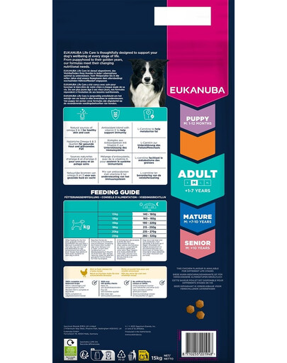 Adult Medium Breeds Chicken 15 kg sucha karma dla psów średnich ras bogata w świeżego kurczaka