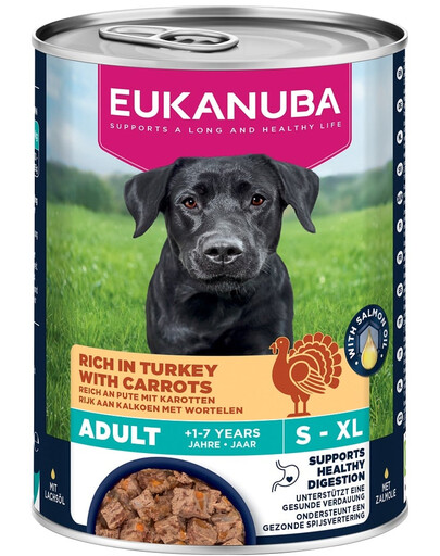 EUKANUBA Life Care Adult Rich in Turkey pâté pour chiens riche en dinde et carottes 400g