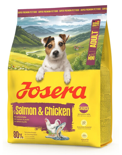 Mini Adult Salmon and Chicken 900g bezglutenowa karma z sosem dla psów małych ras