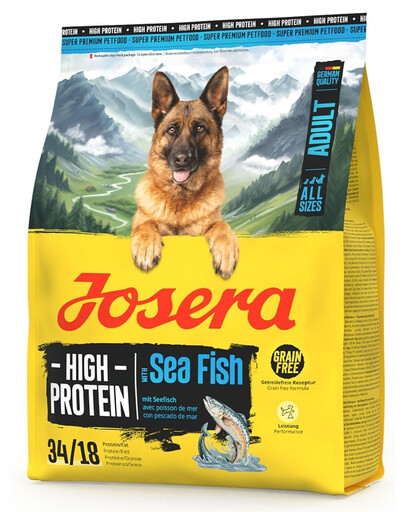 JOSERA High Protein Adult Sea Fish Nourriture pour chiens riche en protéines 900 g