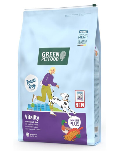 GREEN PETFOOD InsectDog with Duck Vitality avec des protéines d'insectes et du canard pour chiens adultes 7,5kg
