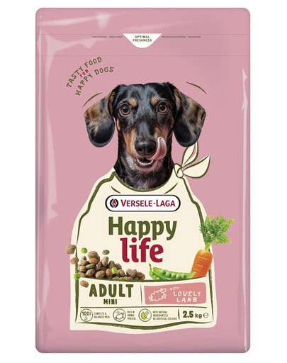 Happy Life Adult Mini with Lamb 2,5kg karma dla małych psów z jagnięciną