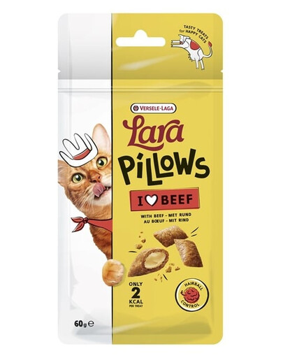 Lara Snack Pillows with Beef Hairball Control 60g przysmak wspierający eliminację kul włosowych