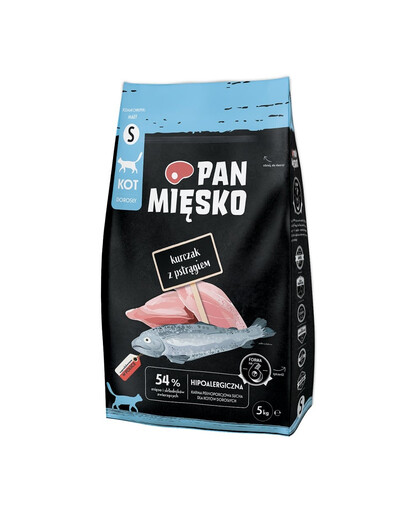 Kurczak z pstrągiem dla kotów chrupki S 5 kg