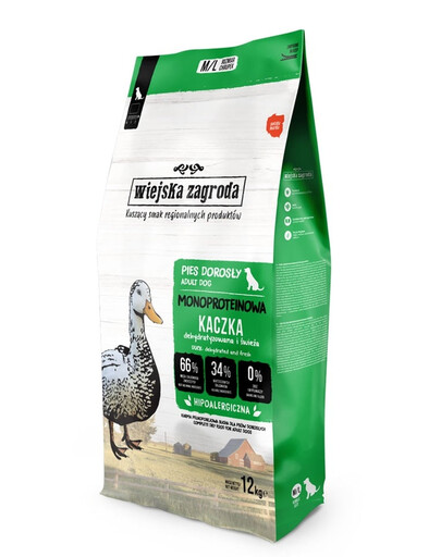 WIEJSKA ZAGRODA Monoprotéine Canard – Croquettes pour chiens M/L 12 kg