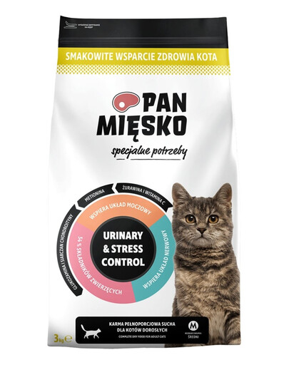 PAN MIĘSKO Besoins Spéciaux Urinary & Stress Control pour chats 3 kg