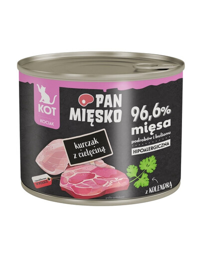 PAN MIĘSKO Poulet & veau nourriture humide pour chatons 200 g