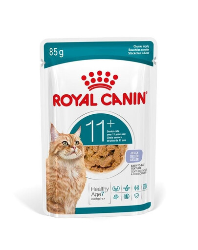 ROYAL CANIN Ageing 11+ Jelly morceaux en gelée pour chats matures de plus de 11 ans 12x85 g