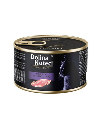 DOLINA NOTECI Premium Aliment humide riche en lapin pour chat 185 g