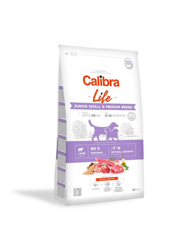Dog Life Junior Small Medium Breed Lamb 2,5 kg z jagnięciną dla młodych psów ras małych i średnich