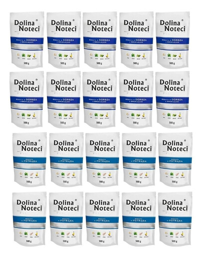 DOLINA NOTECI Premium Mix smaków Bogata w pstrąga i dorsza z brokułami 20x500 g
