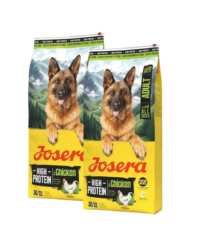JOSERA High Protein Adult Chicken 2x12,5kg wysokoenergetyczna karma dla psów sportowych