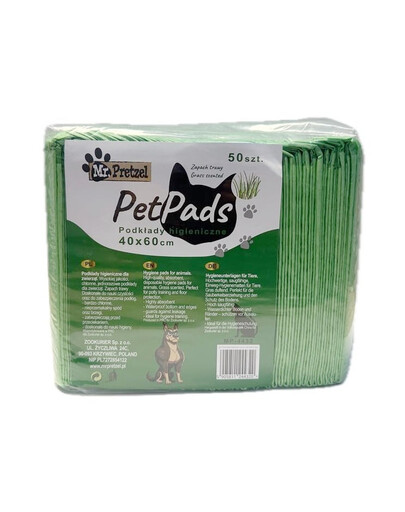 Podkłady higieniczne dla psa o zapachu trawy 40x60cm 50szt.