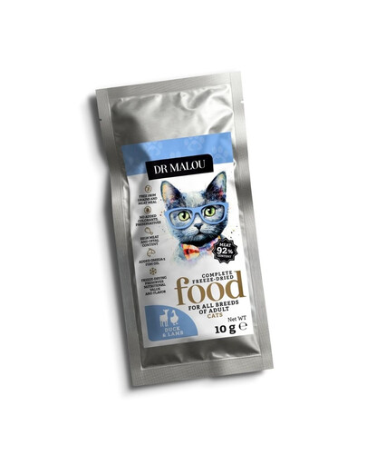 Liofilizowana karma Kaczka z jagnięcią 10 g sucha karma dla kotów