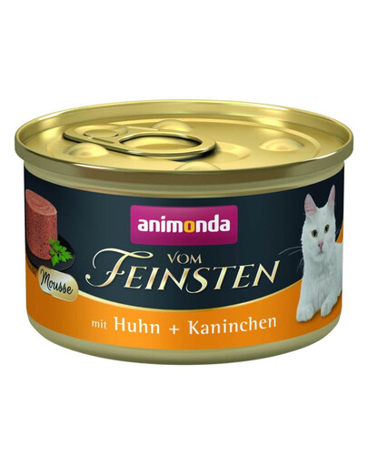 ANIMONDA Vom Feinsten Mousse au poulet et au lapin, mousse pour chats 85g