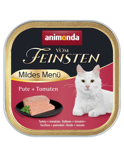 ANIMONDA Vom Feinsten Mild Menu Dinde & tomates pâtée pour chat 100 g