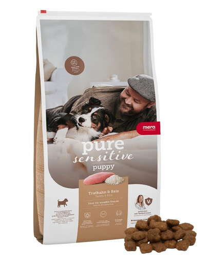 MERA Pure Sensitive Puppy Dinde & riz, croquettes pour chiot 4 kg