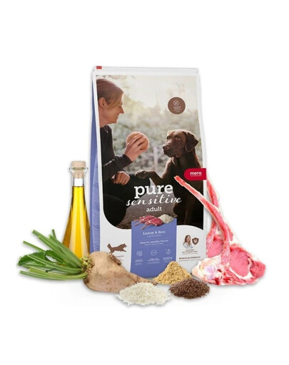 MERA Pure Sensitive Adult Agneau & riz, croquettes pour chien sensible 12,5 kg