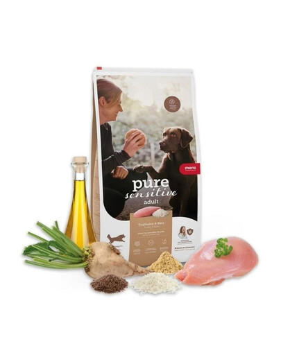 MERA Pure Sensitive Adult Dinde & riz, croquettes pour chien sensible 4 kg