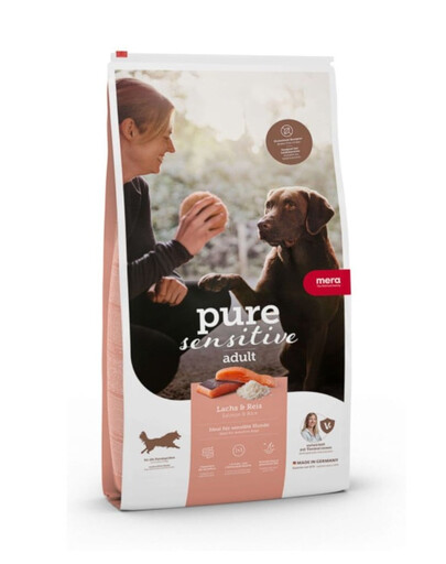 MERA Pure Sensitive Adult Saumon & riz, croquettes pour chien sensible 4 kg