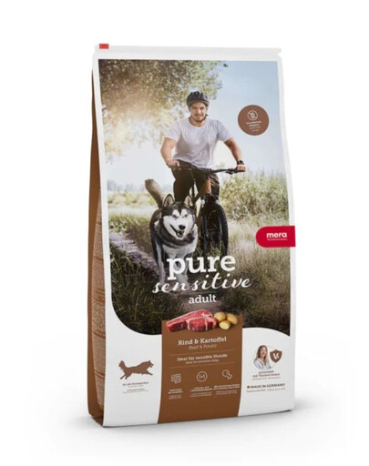 MERA Pure Sensitive Fresh Meat Adult Bœuf & pommes de terre, croquettes pour chien sensible 4 kg